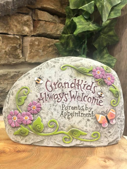 Grandkids Always Welcome Garden Pebble Large