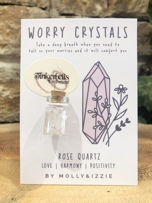 Worry Crystals Mini Chip Bottle - Rose Quartz