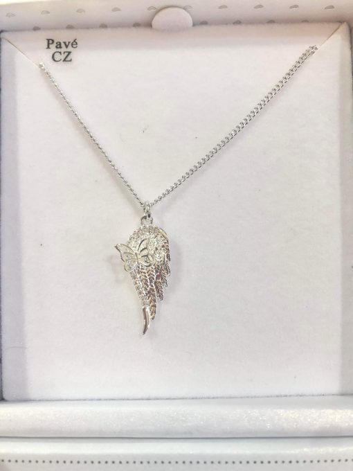 stella and dot angel wing necklace