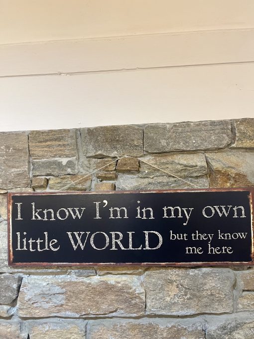 Own Little World Large Metal Sign