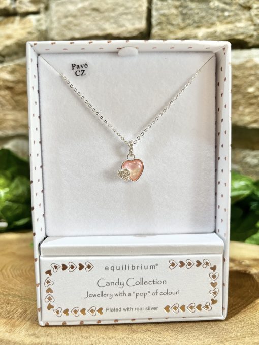 Candy Pop Pink Heart Necklace