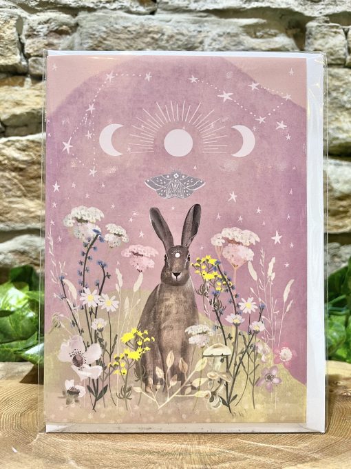 Greeting Card Triple Moon Hare