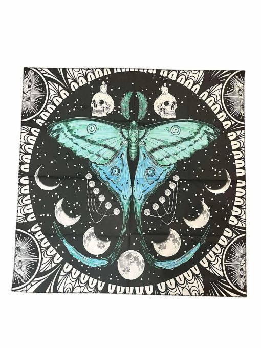 Mystical Moon Phase Moth Altar Cloth