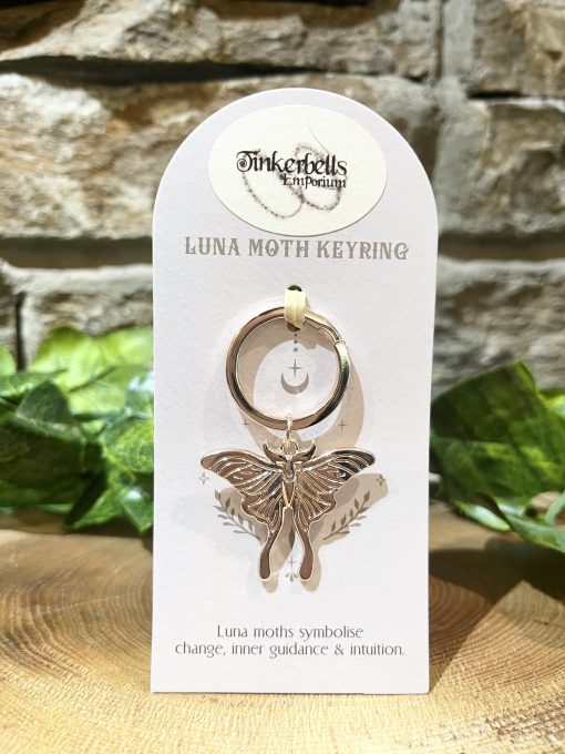 Luna Moth Keyring Rose Gold