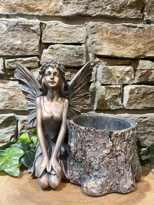 Bronze Flower Fairy Planter