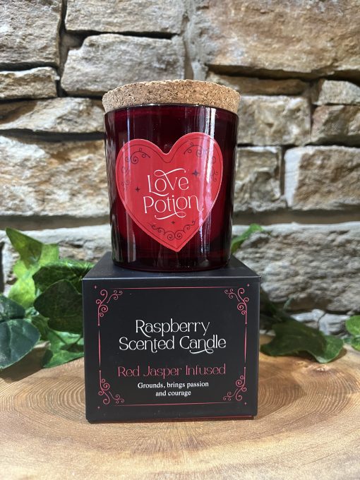 Raspberry Love Potion Crystal Candle - Image 3