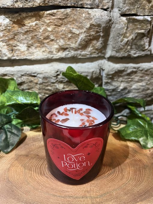 Raspberry Love Potion Crystal Candle - Image 2