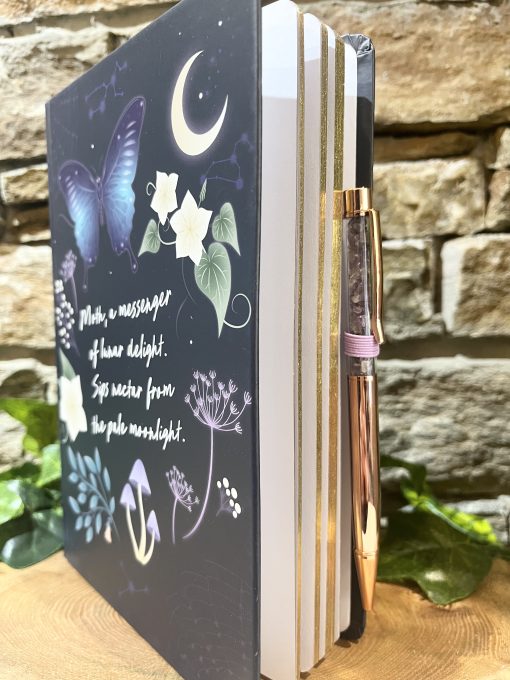 Luna Moth Notebook & Amethyst Pen - Image 2