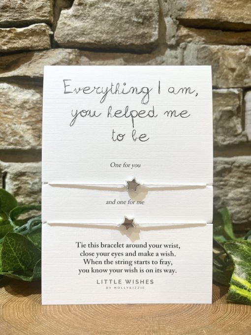 Everything I Am You Helped Me To Be Double Wish String Bracelets