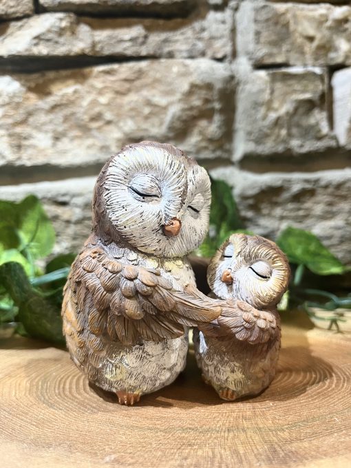 Owl Embrace Mummy And Baby Ornament