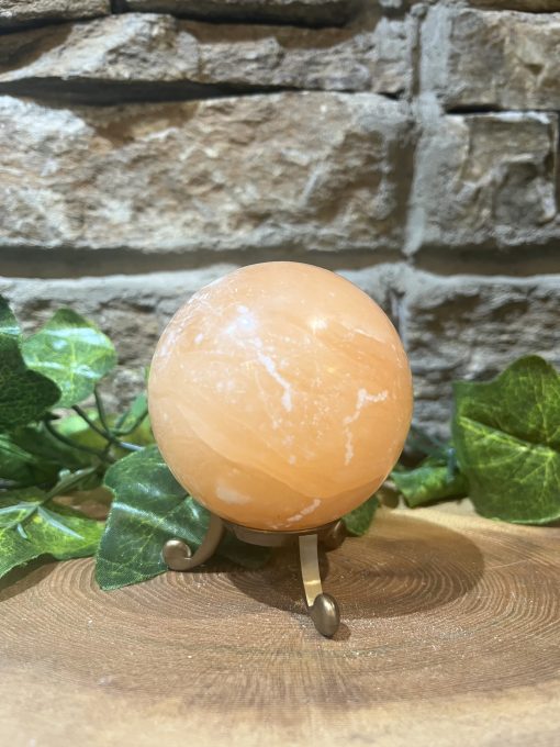 Orange Calcite Crystal Sphere 7cm