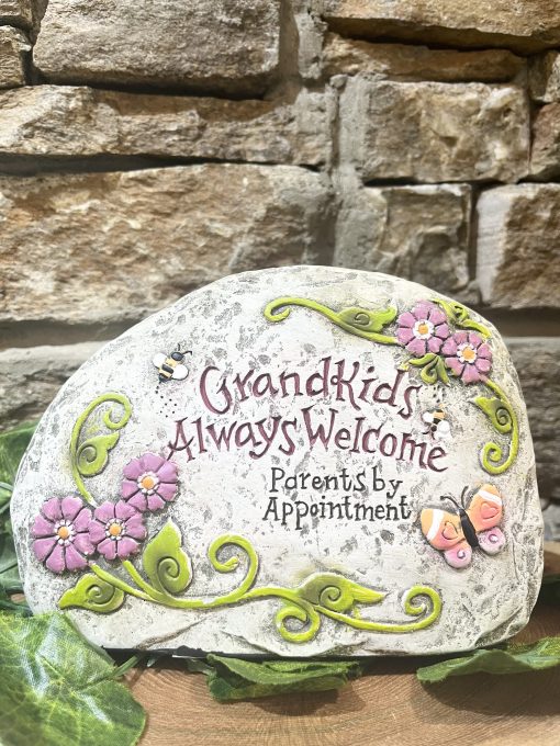 Grandkids Always Welcome Garden Pebble Large