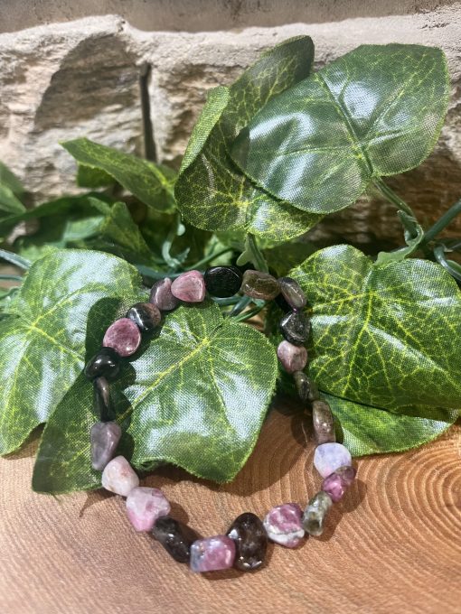 Watermelon Tourmaline Crystal Bracelet